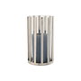 Bougeoir Home ESPRIT Argenté Verre Acier 12 x 12 x 20 cm