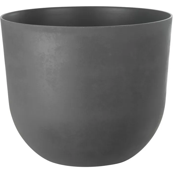 GARDEN ID Swing Rond Pot de Fleurs Gris - Ø 30 cm, 13 L, Hauteur 25 cm - Intérieur/Extérieur