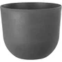 GARDEN ID Swing Rond Pot de Fleurs Gris - Ø 30 cm, 13 L, Hauteur 25 cm - Intérieur/Extérieur