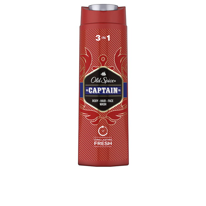 Old Spice Captain - Gel Douche 3 en 1 Homme (Shampooing, Douche, Corps) - Bois de Santal & Océan - 400 ml Old Spice Captain - Gel Douche 3 en 1 Homme (Shampooing, Douche, Corps) - Bois de Santal & Océan - 400 ml