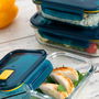 Boîte à lunch hermétique Quid Astral Bleu verre 520 ml 13,6 x 13,6 x 7 cm (12 Unités)