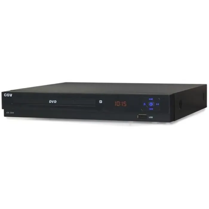 CGV AX 204 Lecteur DVD de Salon avec Upscaling 1080P, Télécommande à Gros Boutons, Lecture Multimédia et Connectiques HDMI, Péritel