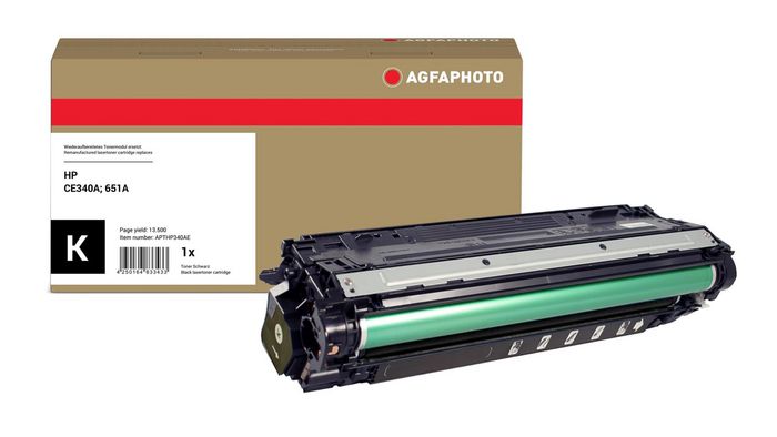 AgfaPhoto Cartouche de toner noir compatible CE340A / 651A AgfaPhoto Cartouche de toner noir compatible CE340A / 651A