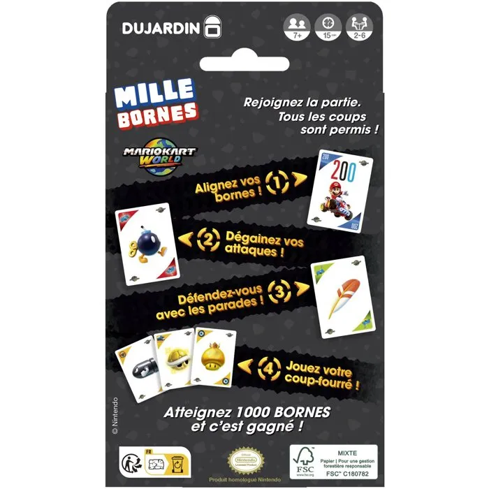 Dujardin Mille Bornes Pocket Mario Kart World edition, 2 à 8 joueurs