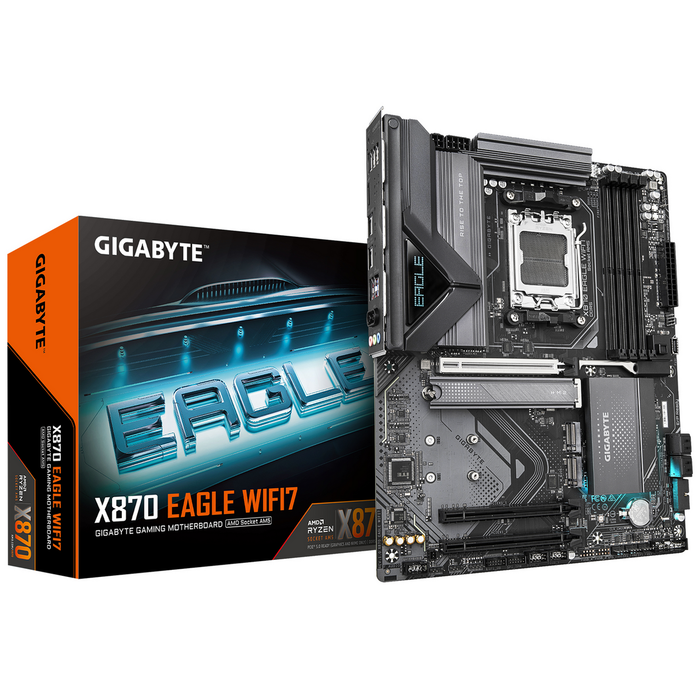 Gigabyte X870 EAGLE WIFI7 - Carte mère AMD X870 (WiFi 7, Bluetooth) - Noir Gigabyte X870 EAGLE WIFI7 - Carte mère AMD X870 (WiFi 7, Bluetooth) - Noir