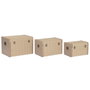 Home ESPRIT Lot de 3 paniers bois traditionnel naturel