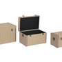 Home ESPRIT Lot de 3 paniers bois traditionnel naturel