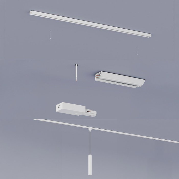 Philips Easylink Rallonge de rail 1 m avec alimentation, blanc, aluminium, compatible avec le système Easylink Philips Easylink Rallonge de rail 1 m avec alimentation, blanc, aluminium, compatible avec le système Easylink
