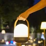 Lumisky AURA - Baladeuse LED sans fil rechargeable USB-C, intensité variable blanc chaud, poignée bambou, IP44, 6h autonomie, H27 cm