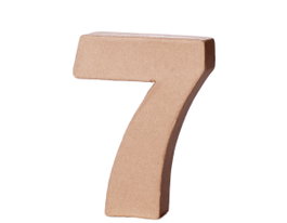 Innspiro Chiffre 7 en papier mâché de 10 cm