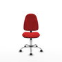PIQUERAS Y CRESPO Chaise de bureau Algarra en similicuir rouge sans accoudoirs