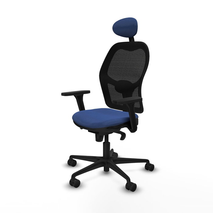 Piqueras y Crespo Chaise de Bureau 3D036N1 Blue marine avec Appui-tête Piqueras y Crespo Chaise de Bureau 3D036N1 Blue marine avec Appui-tête