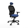 Piqueras y Crespo Chaise de Bureau 3D036N1 Blue marine avec Appui-tête
