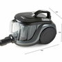 Domo DO7295S Aspirateur Traineau sans Sac Cyclonique Noir