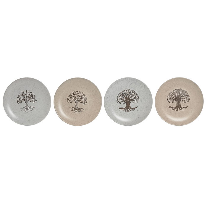 Assiette plate Home ESPRIT Blanc Beige Grès Traditionnel 20 x 20 x 2,5 cm Assiette plate Home ESPRIT Blanc Beige Grès Traditionnel 20 x 20 x 2,5 cm