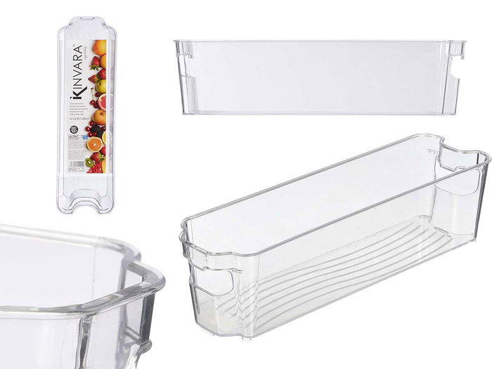 Kinvara Organisateur Réfrigérateur 37,3x10,7x10 cm Transparent Plastique PS (Set de 18) Kinvara Organisateur Réfrigérateur 37,3x10,7x10 cm Transparent Plastique PS (Set de 18)