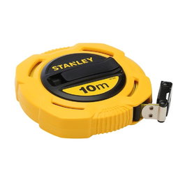 Stanley Mètre Ruban Fibre de Verre 10M x 12.5mm, 0-34-295, Ruban de Mesure Durable pour Travaux Extérieurs