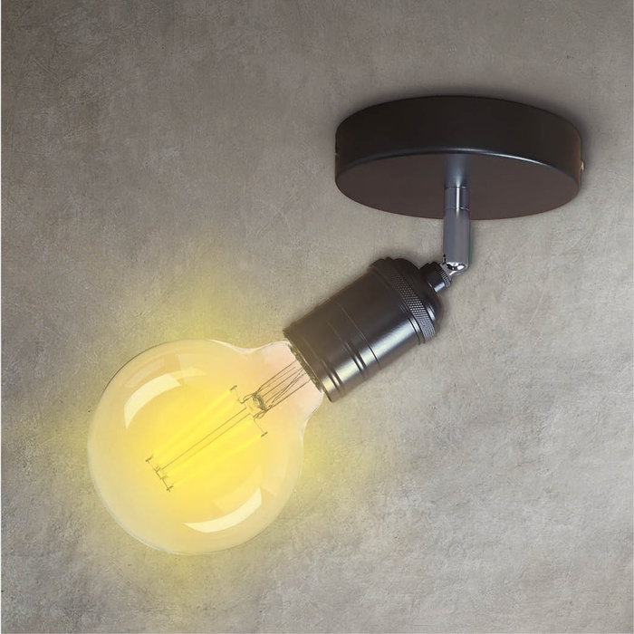 GSC Evolution Foco de techo simple Serie Sarkka E27 Negro