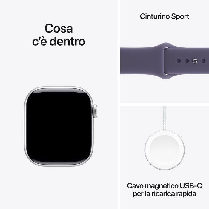 Apple Watch Series 11 GPS 42 mm Argenté et Violet Brume