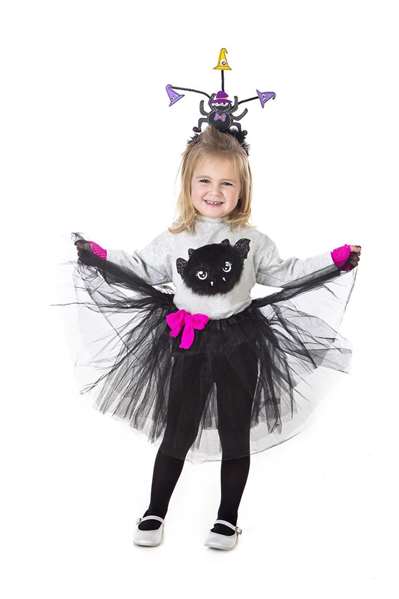 Creaciones Llopis Taille-3 Déguisement enfant vampiresse avec dents - Taille vêtement 7-9 ans, noir Creaciones Llopis Taille-3 Déguisement enfant vampiresse avec dents - Taille vêtement 7-9 ans, noir