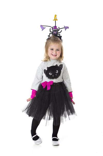 Creaciones Llopis Taille-3 Déguisement enfant vampiresse avec dents - Taille vêtement 7-9 ans, noir Creaciones Llopis Taille-3 Déguisement enfant vampiresse avec dents - Taille vêtement 7-9 ans, noir