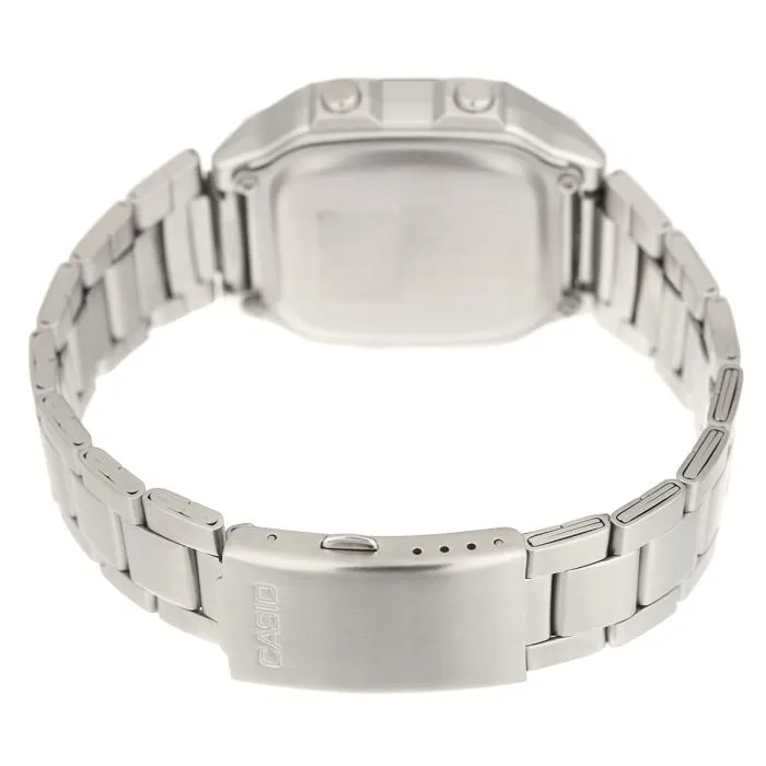 Casio Montre AE1200WHD-1AVEF Homme en Acier Inoxydable Argenté avec Cadran Digital Noir, Affichage Jour/Date/Mois, Mouvement Quartz, Étanche 100 m