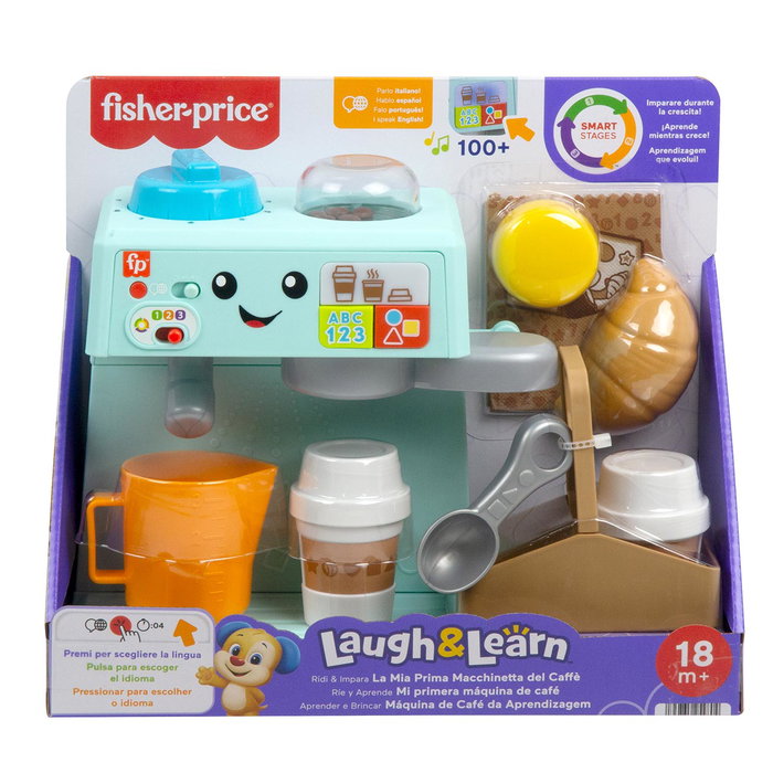 Fisher-Price Maquette de café interactif Ride Et Apprendre HYTO2 avec 100+ sons, jeu d'imitation et 3 niveaux d'apprentissage - Jouet éducatif pour enfants dès 18 mois