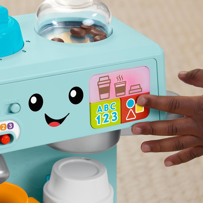 Fisher-Price Maquette de café interactif Ride Et Apprendre HYTO2 avec 100+ sons, jeu d'imitation et 3 niveaux d'apprentissage - Jouet éducatif pour enfants dès 18 mois