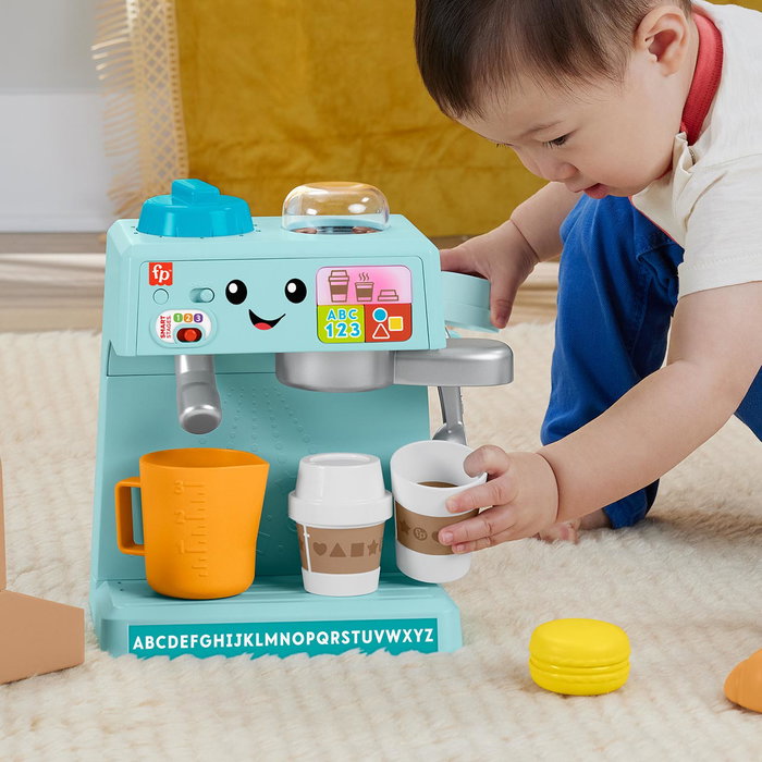 Fisher-Price Maquette de café interactif Ride Et Apprendre HYTO2 avec 100+ sons, jeu d'imitation et 3 niveaux d'apprentissage - Jouet éducatif pour enfants dès 18 mois