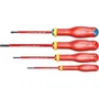 Facom AT4VEPB - Jeu de 4 Tournevis Isolés pour Électricité 1000V (Fente & Pozidriv) 2,5x50, 3,5x100, 5,5x150, 1x100