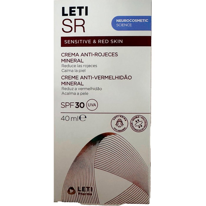 Leti Pharma LETISR Crème minérale anti-rougeurs SPF30 40 ml