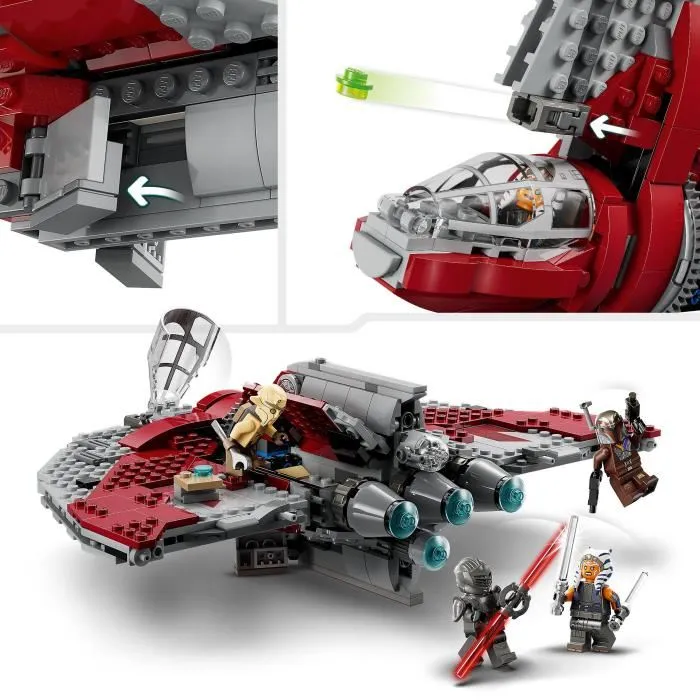 Lego Star Wars Lanzadera T-6 de Ahsoka Tano 75362, Barco lanzador de pernos, 4 personajes LEG5702017421438