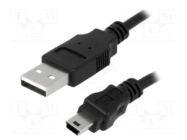 LOGILINK Câble USB 2.0 USB A vers USB B mini 3m noir