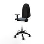 PIQUERAS Y CRESPO Tabouret de bureau Gris avec accoudoirs 1D