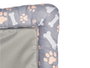 MASCOW Couchette Rectangulaire Motifs Os et Empreintes 85x60cm Gris et Marron