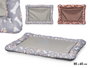 MASCOW Couchette Rectangulaire Motifs Os et Empreintes 85x60cm Gris et Marron