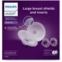Avent Philips Kit de téterelles et inserts silicone SkinSense, 28 mm et 26 mm, blanc