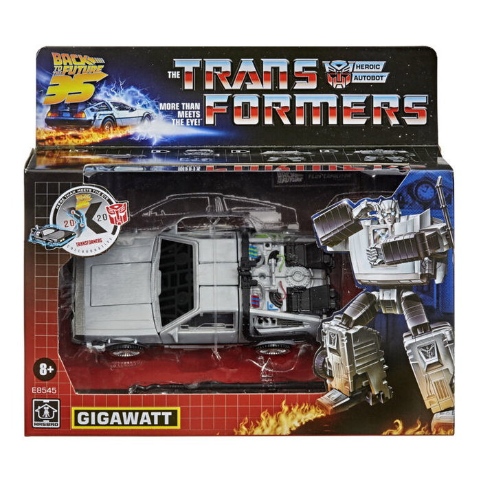 HASBRO Figura Gigawatt Delorean Regreso al Futuro Transformers 14cm