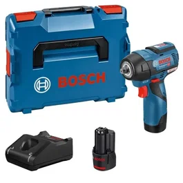 Bosch Professional Boulonneuse 12V GDS 115 (06019E0103) avec Moteur Brushless et Carré 3/8", 2 Batteries 3.0Ah et L-BOXX