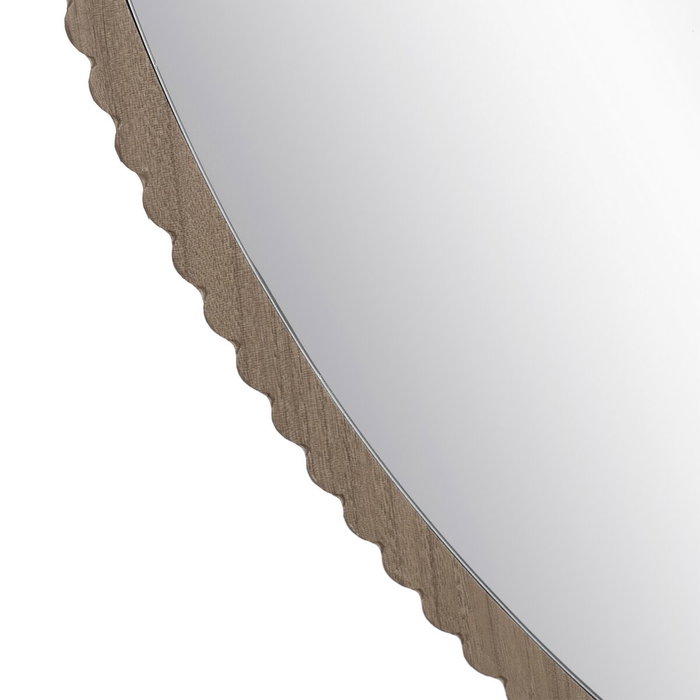 BigBuy Home Miroir mural Naturel Rond 89,5 x 4,5 x 89,5 cm