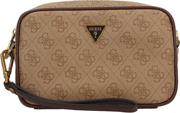Guess Vezzola Sac bandoulière en textile Marron Guess Vezzola Sac bandoulière en textile Marron