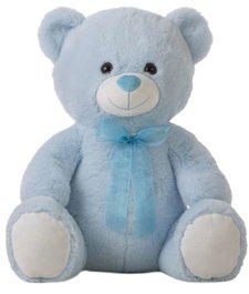 Creaciones Llopis - Ours en peluche bleu 50 cm - Poliéster - Pour enfant à partir de 3 ans