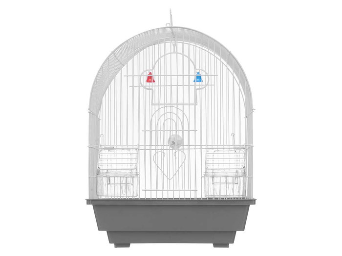 MASCOW JAULA ARCO METAL BLANCA GRIS