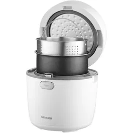 Sencor SRM 0670WH Cuiseur à Riz Blanc 0.6L 350W avec Ecran Tactile, 8 Fonctions et Programme Low Carb