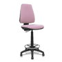 PIQUERAS Y CRESPO Tabouret Elche Rose en Tissu avec Structure Polyamide Noire