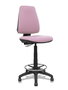 PIQUERAS Y CRESPO Tabouret Elche Rose en Tissu avec Structure Polyamide Noire
