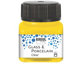 Kreul Pintura vidrio y porcelana GLASS&PORCELAIN Clear translúcida jaune 20ml