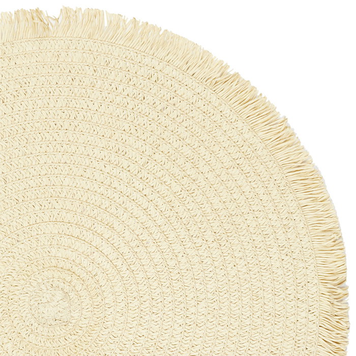 Home Deco Factory Assiette Individuelle Tressée Beige 38 cm