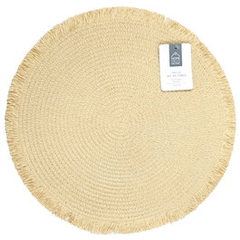 Home Deco Factory Assiette Individuelle Tressée Beige 38 cm