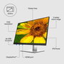 HP Moniteur E24 G4 60.5 cm (23.8") Full HD IPS, 1920x1080, 5ms, 250 cd/m², sans scintillement, HP Eye Ease, réglage quadridirectionnel